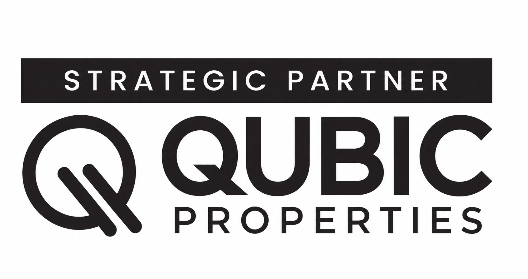 Qubic Properties — Strategic Partner, original brochure logo